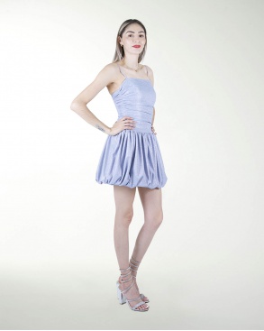 VESTIDO ANTRO STRAPLESS PLISADO