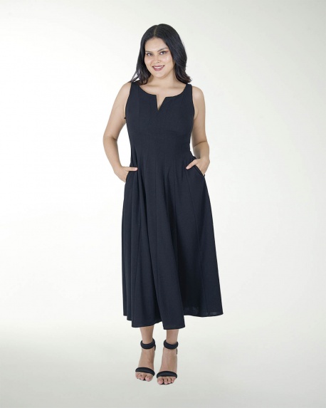 VESTIDO TV CON CORTES