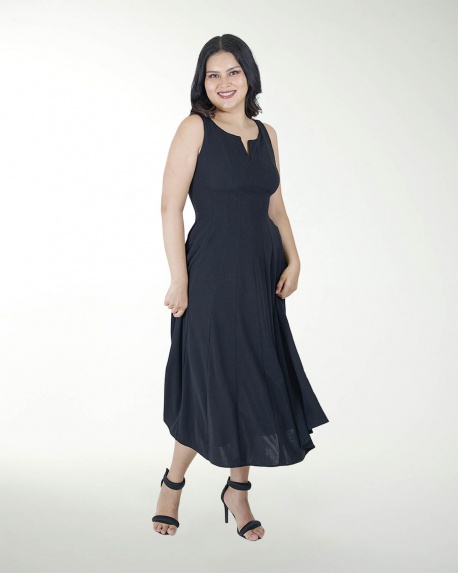 VESTIDO TV CON CORTES