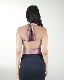 BLUSA MESH CUELLO HALTER