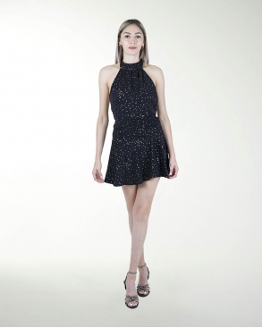 VESTIDO ANTRO HALTER CON OLANES