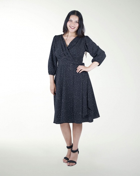 VESTIDO   TV CON AMARRE MANGA 3/4