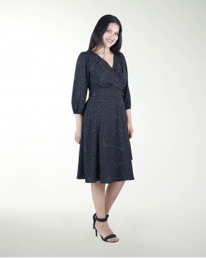 VESTIDO TE CON AMARRE MANGA 3/4