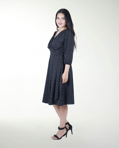 VESTIDO   TV CON AMARRE MANGA 3/4