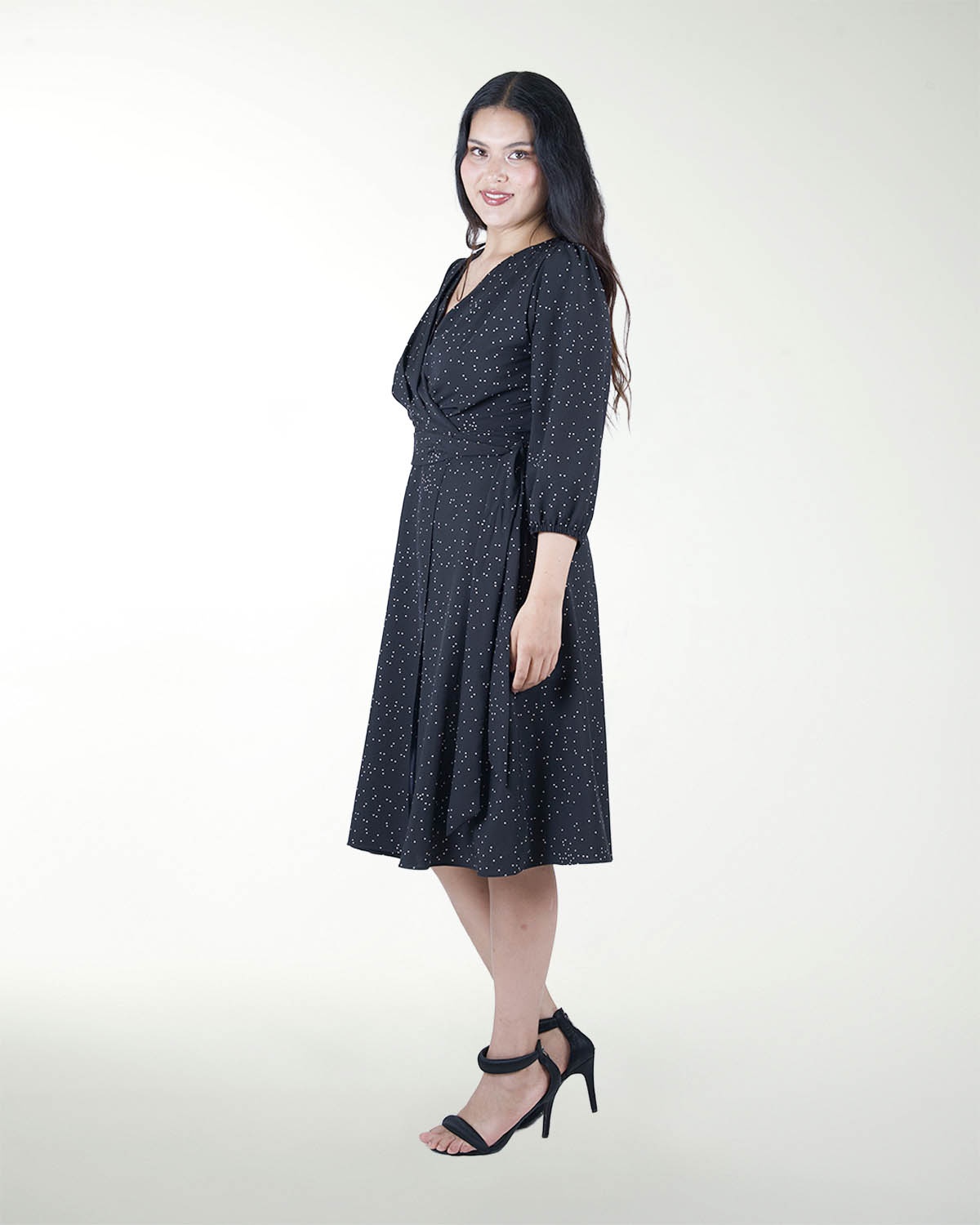 VESTIDO   TV CON AMARRE MANGA 3/4