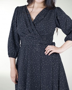 VESTIDO   TV CON AMARRE MANGA 3/4
