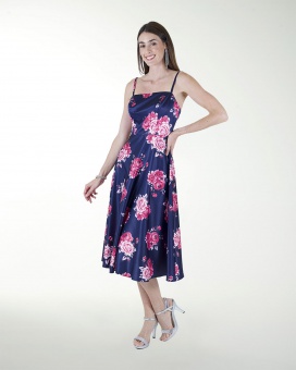 VESTIDO CC ESTAMPADO LARGO MIDI