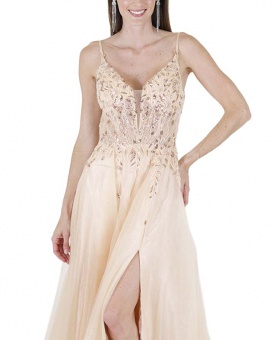 VESTIDO PR GRAN GALA CON BRILLO