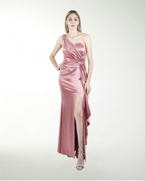 VESTIDO CL DRAPEADO DE UN HOMBRO