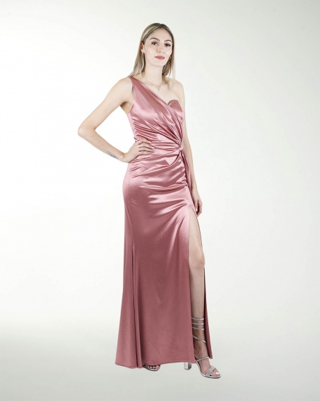 VESTIDO CL DRAPEADO DE UN HOMBRO