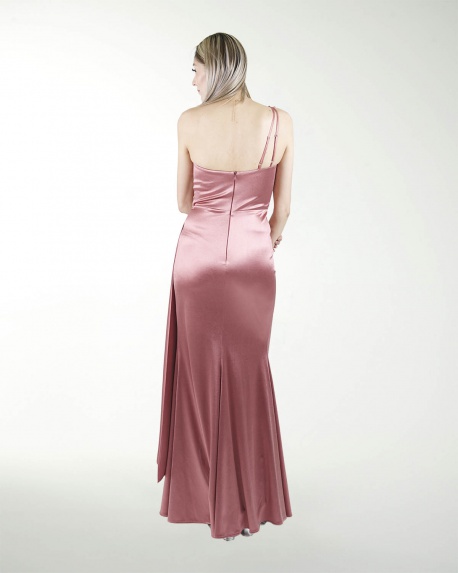 VESTIDO CL DRAPEADO DE UN HOMBRO