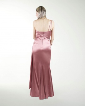 VESTIDO CL DRAPEADO DE UN HOMBRO