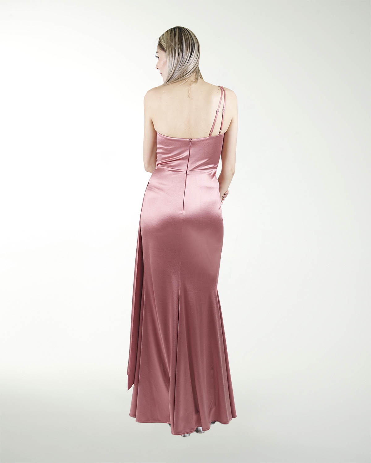 VESTIDO CL DRAPEADO DE UN HOMBRO