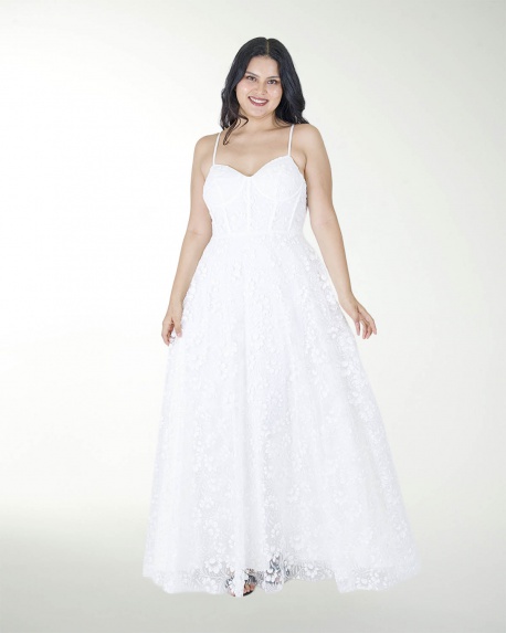 VESTIDO TE BLA TIPO CORSET CON BRILLOS