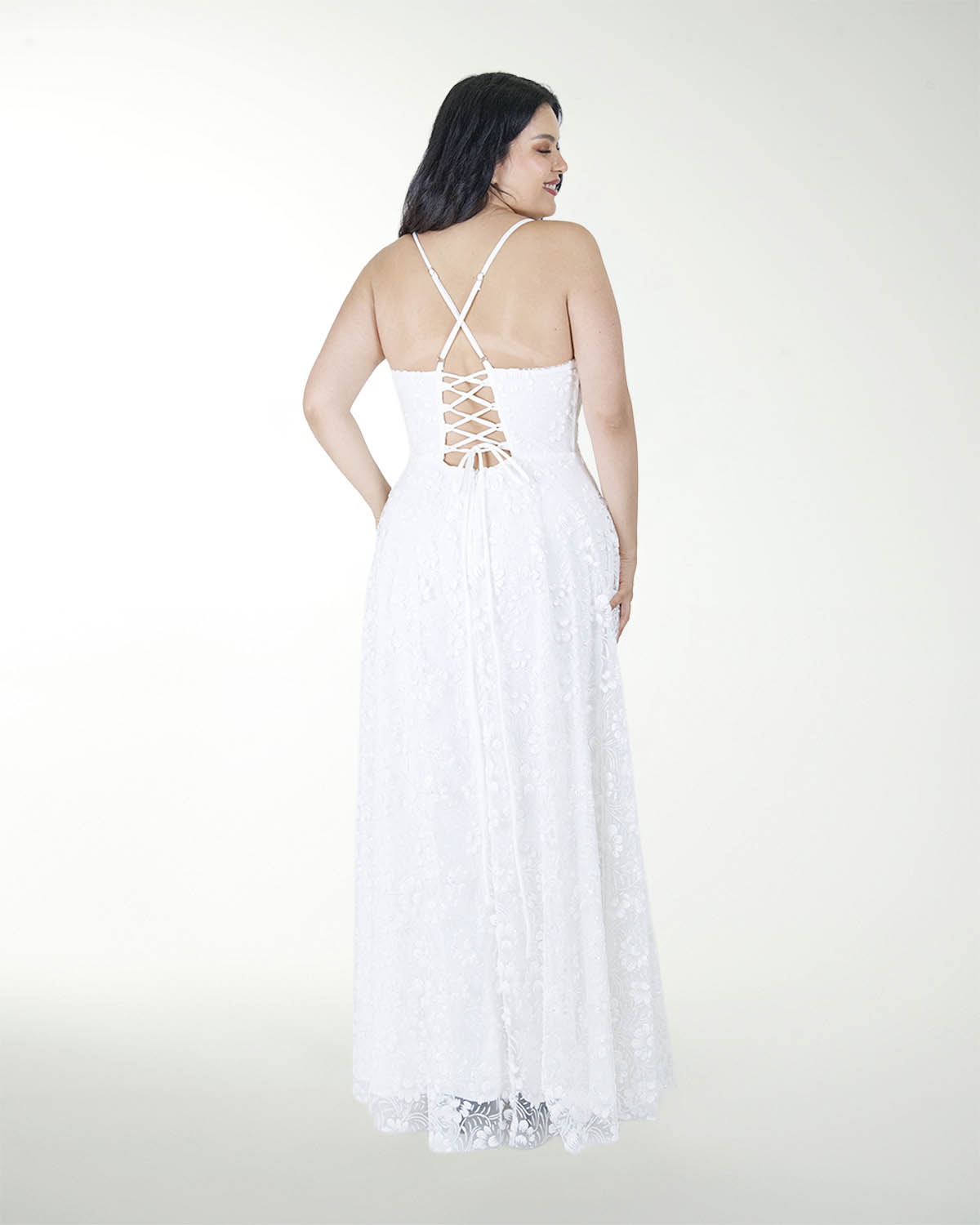 VESTIDO TE BLA TIPO CORSET CON BRILLOS