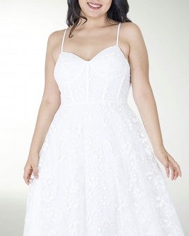 VESTIDO TE BLA TIPO CORSET CON BRILLOS