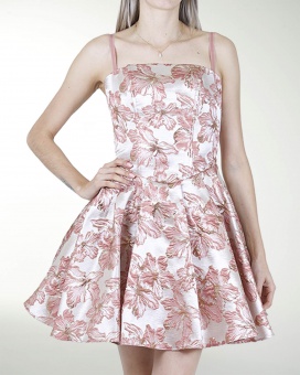 VESTIDO CC CORSET CON JARETA EN ESPALDA