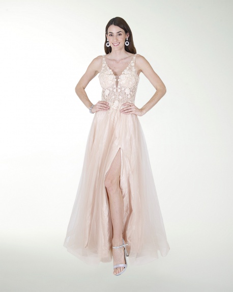 VESTIDO PR GRAN GALA CON BRILLO