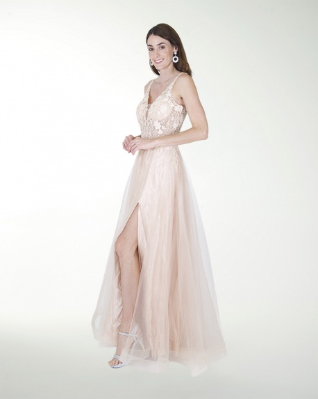 VESTIDO PR GRAN GALA CON BRILLO