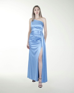 VESTIDO CL WARP DE UN HOMBRO DRAPEADO