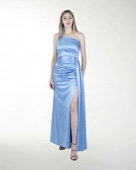VESTIDO CL WARP DE UN HOMBRO DRAPEADO