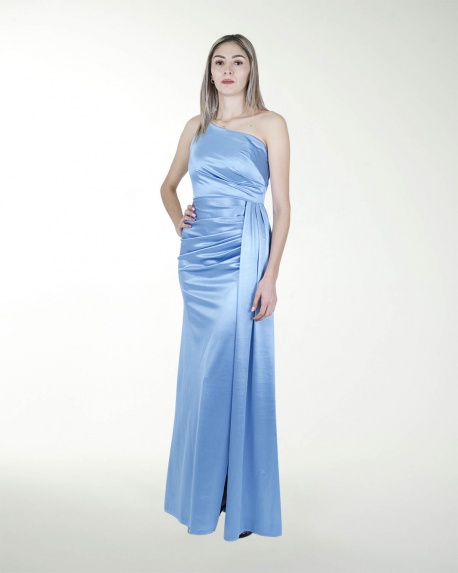 VESTIDO CL WARP DE UN HOMBRO DRAPEADO