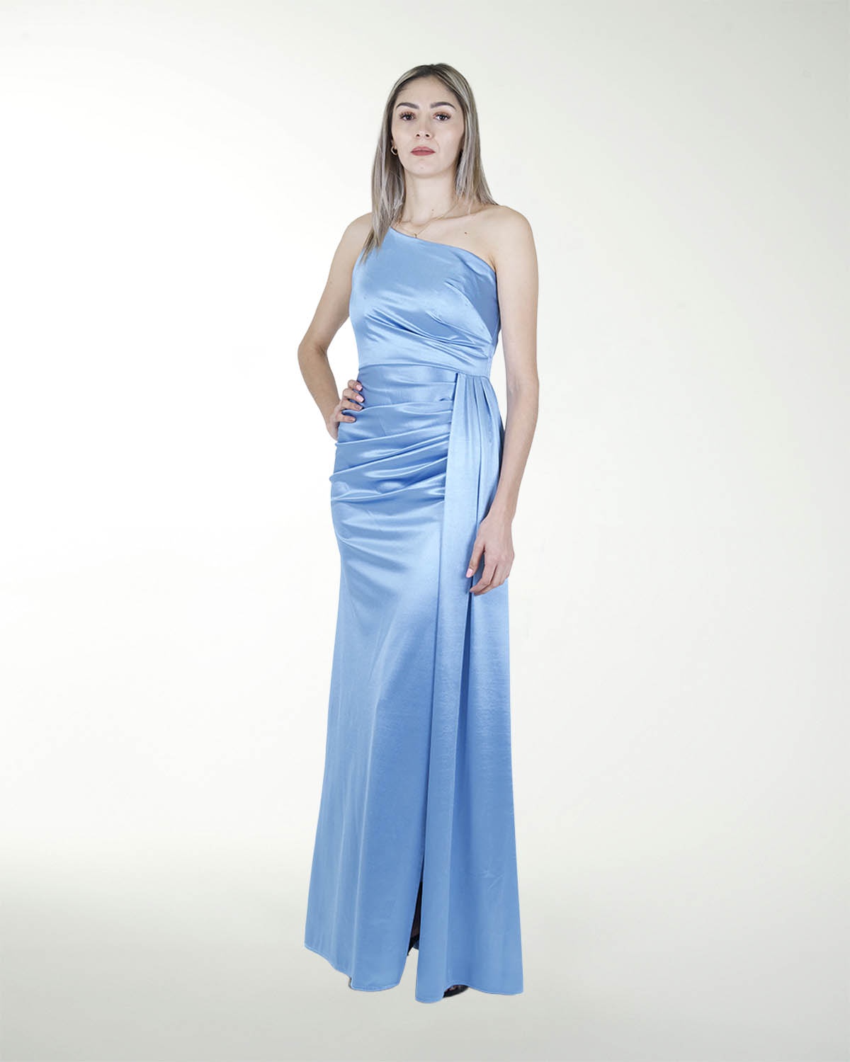 VESTIDO CL WARP DE UN HOMBRO DRAPEADO