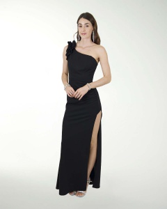VESTIDO CL CREPE DE UN HOMBRO