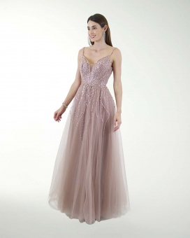 VESTIDO PR GRAN GALA CON BRILLO