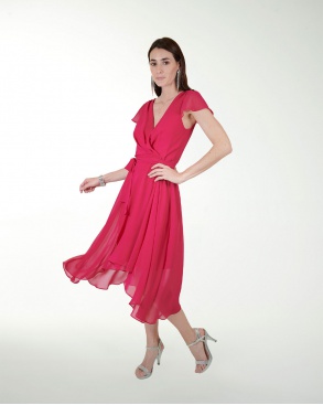 VESTIDO CASUAL EN CHIFON LISO