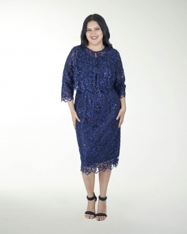 VESTIDO TE ENTALLADO CON SACO CORTO