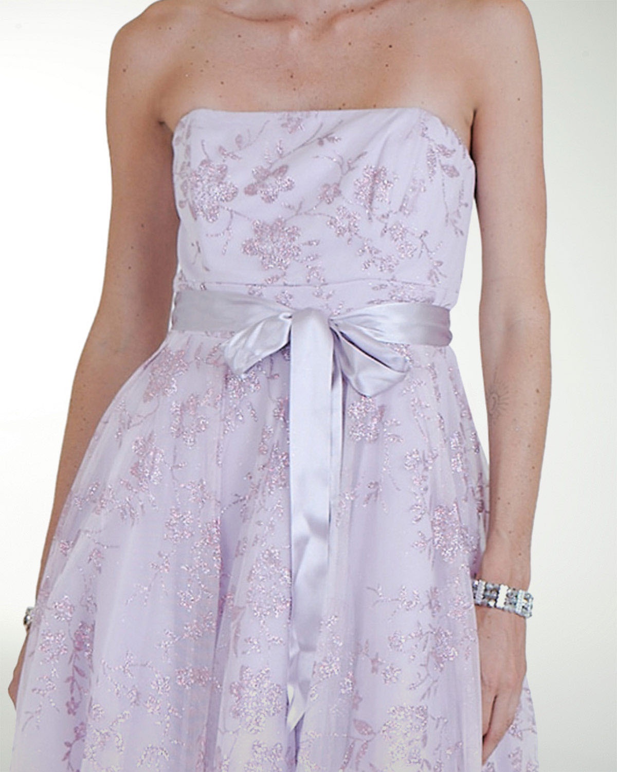 VESTIDO CC IMPERIAL GLITER LARGO IRREGULAR