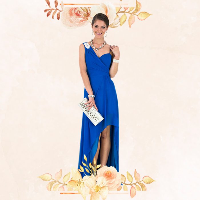 Vestidos para damas de best sale honor color azul cielo